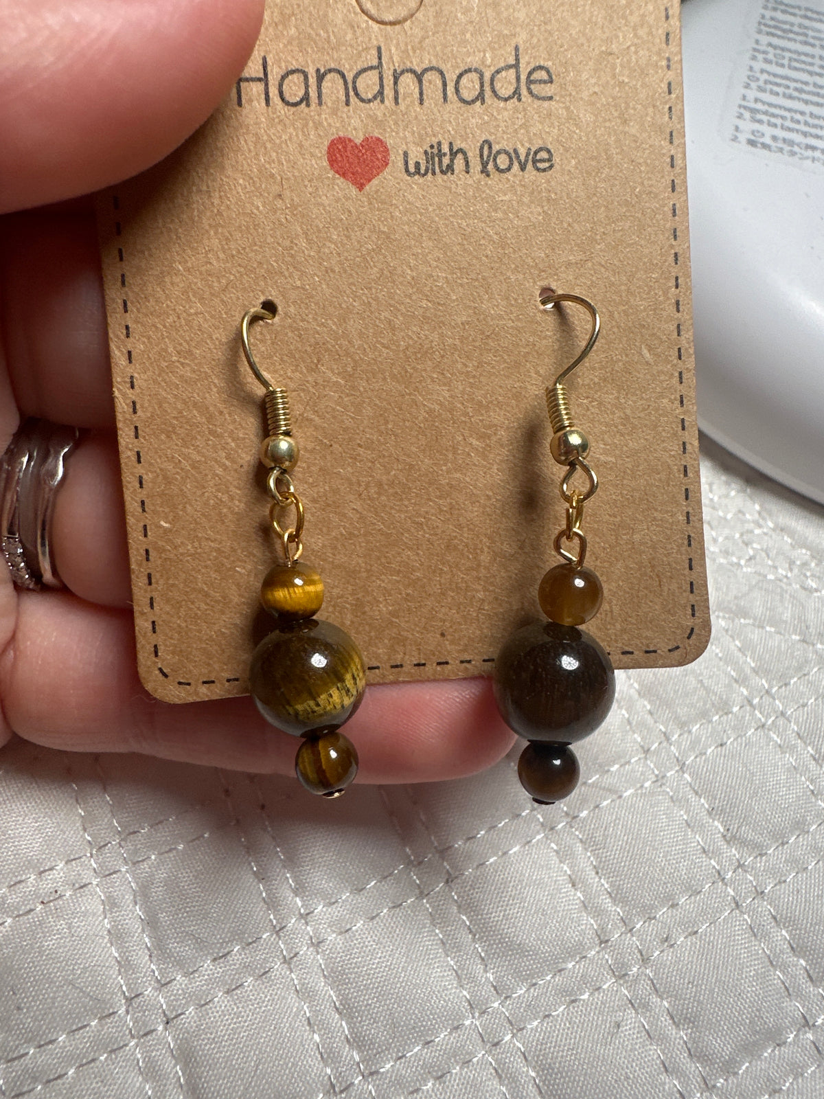 Tigers eye earrings