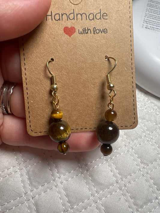 Tigers eye earrings