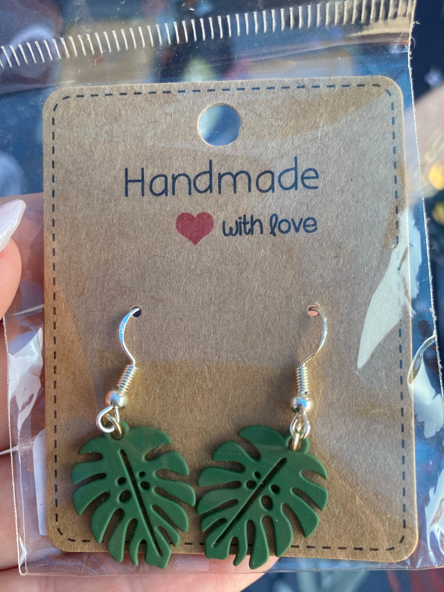 Monstera Earrings