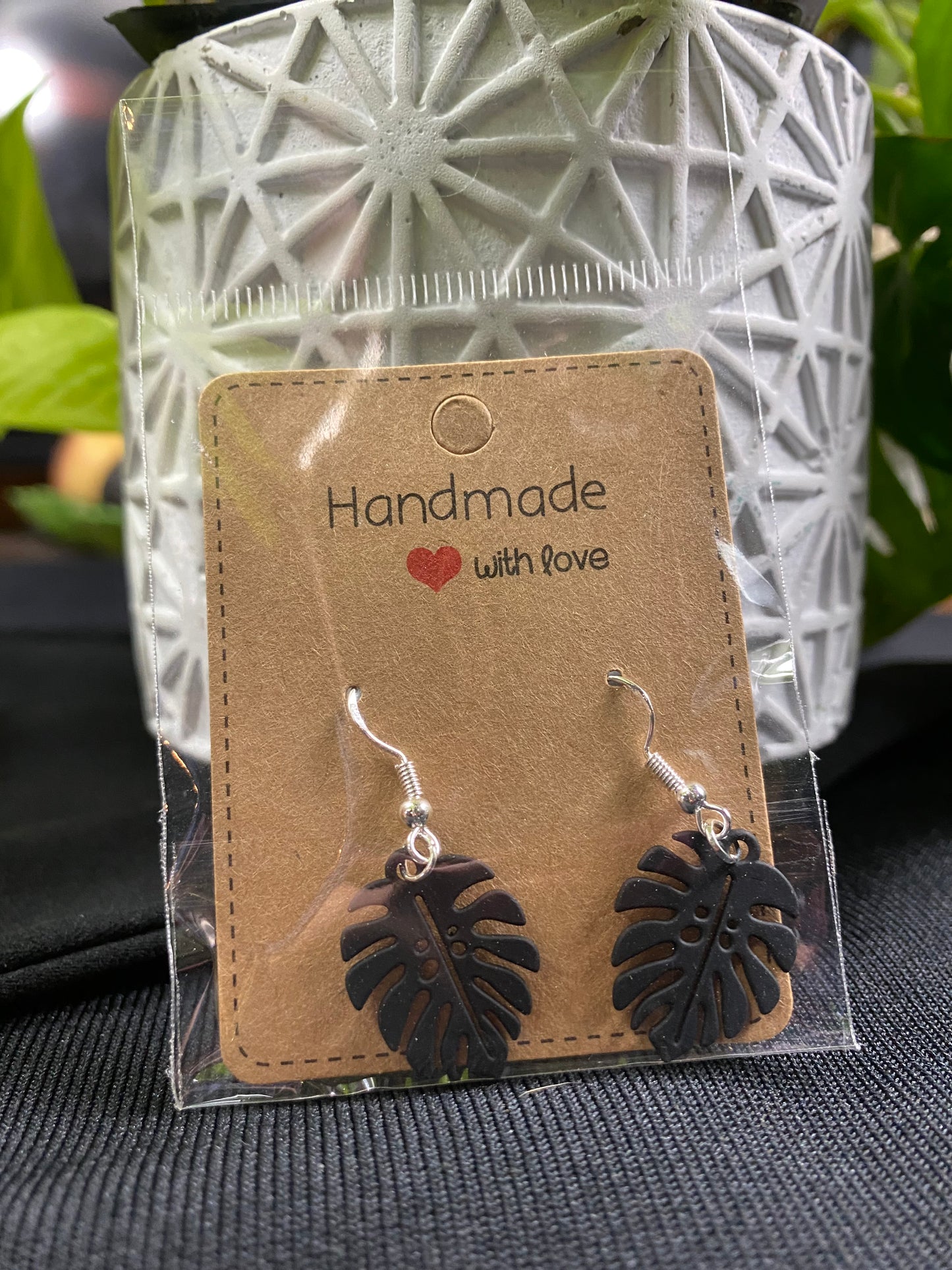 Monstera Earrings
