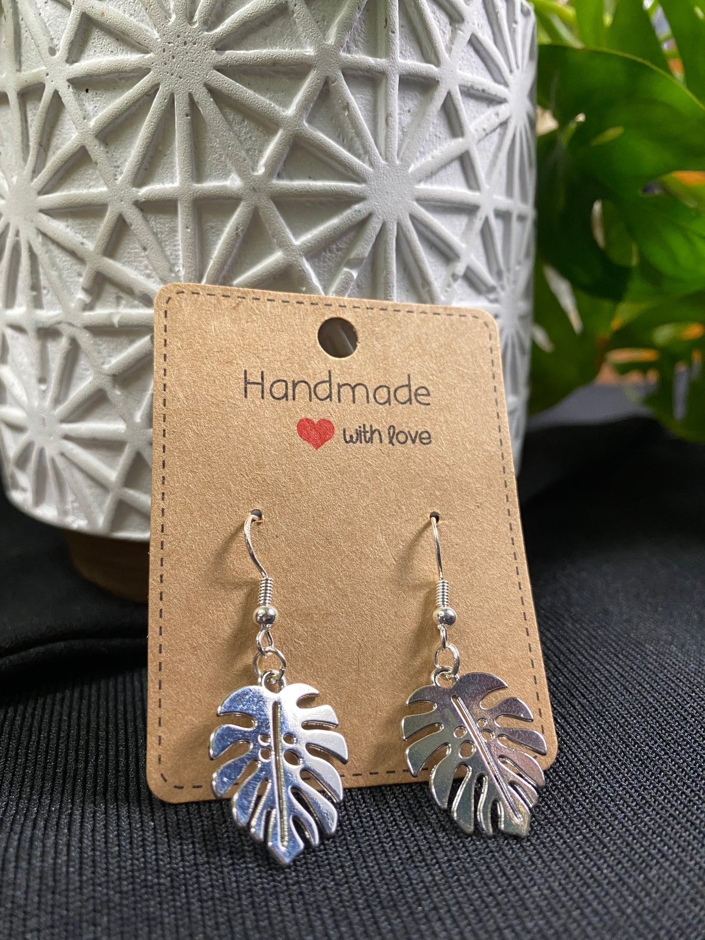 Monstera Earrings