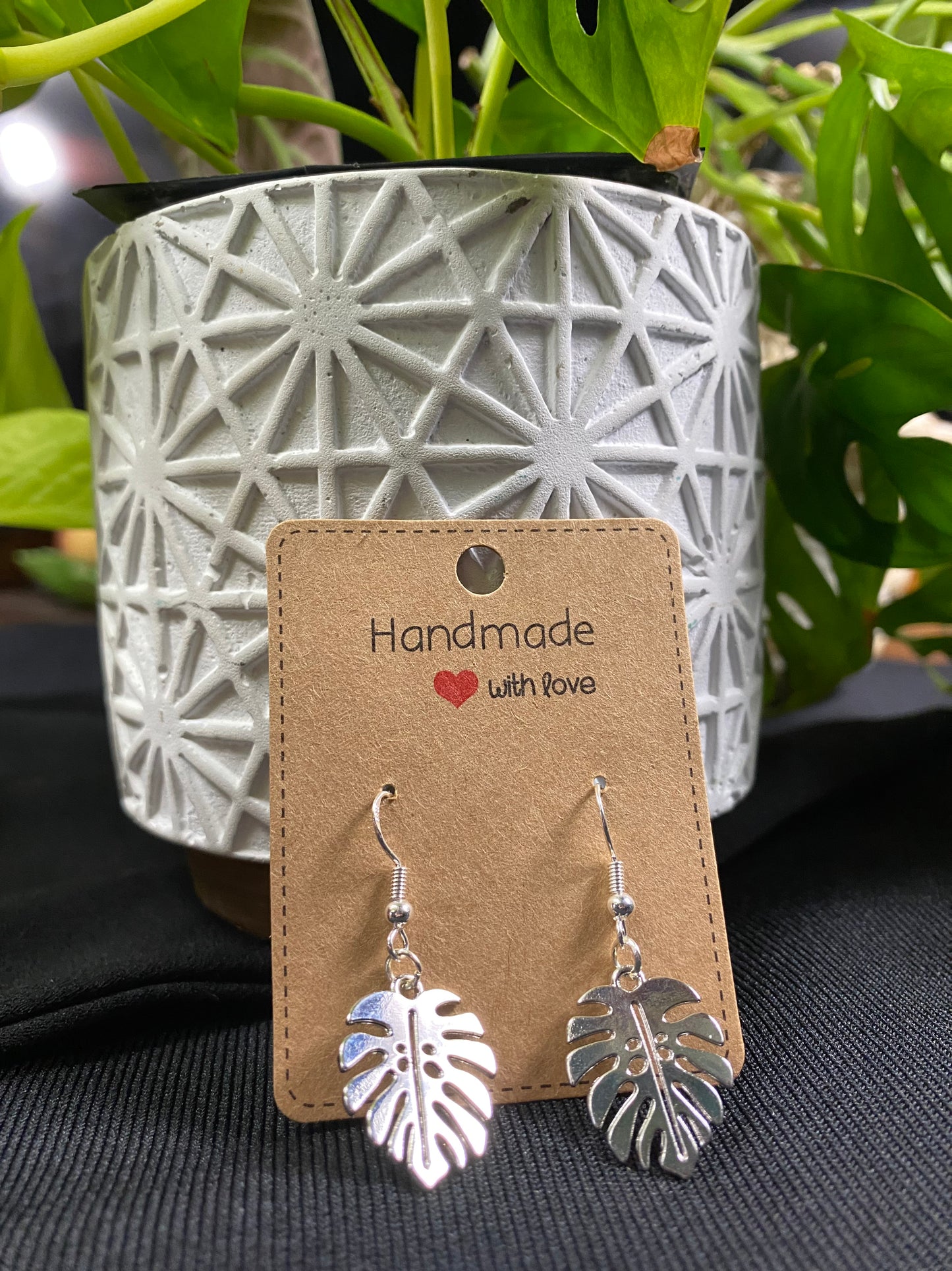 Monstera Earrings