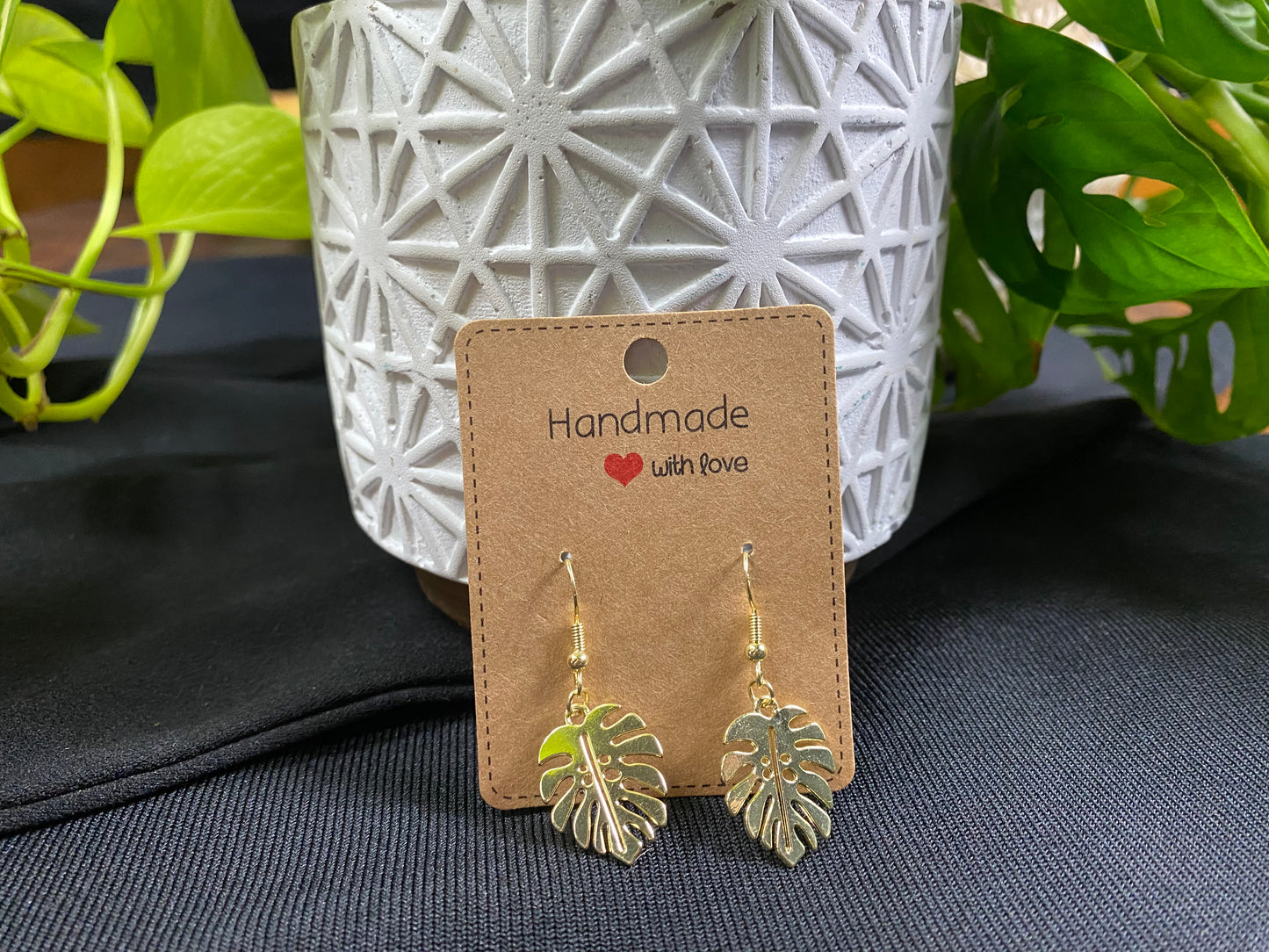 Monstera Earrings